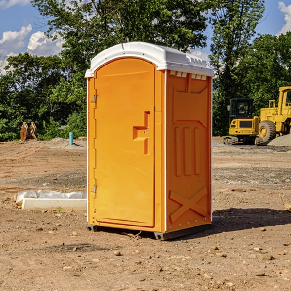 how often are the portable restrooms cleaned and serviced during a rental period in Lee County Texas